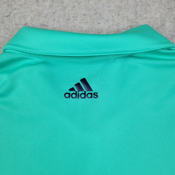 Adidas Golf Polo Shirt Men XL Green Short Sleeve Performance Stretch Lightweight - Picture 5 of 9